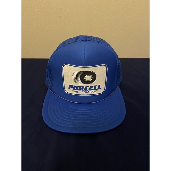 Nissin Other - Vintage Purcell Tire Company Trucker Hat Blue Adjustable Snapback